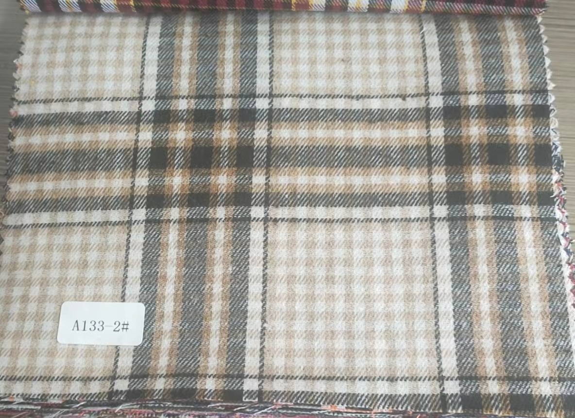 涤棉色织格子布