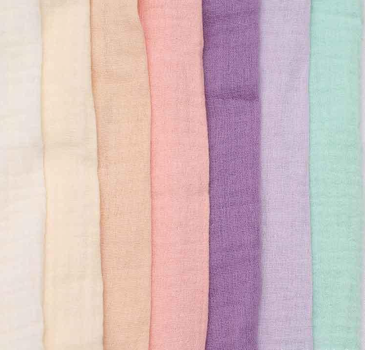 40S双层绉布 全棉家居服面料 宝宝婴儿浴巾口水吸汗巾面料