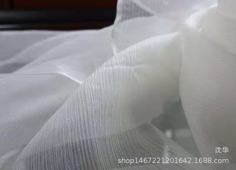 真丝顺纡绉 8姆米杨柳绉 100%桑蚕丝顺纡乔其绉
