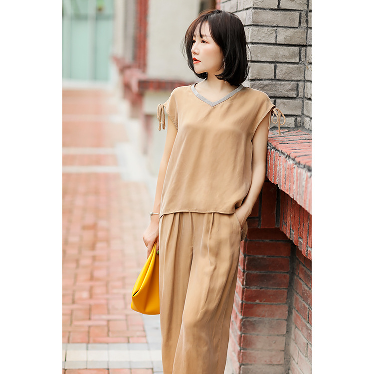 中大现货供应 新款8安棉7240珠帆水洗 流行男装裤料休闲面料制服
