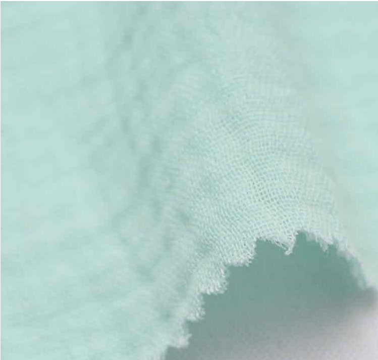 40S双层绉布 全棉家居服面料 宝宝婴儿浴巾口水吸汗巾面料