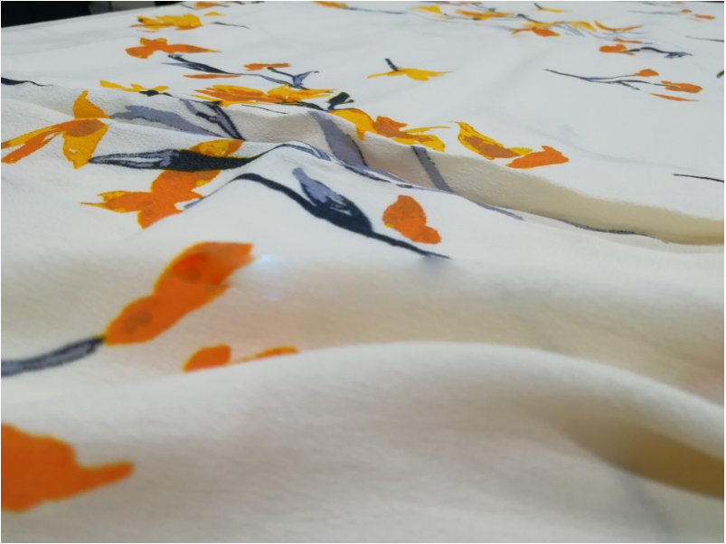 120D*30s人棉人造丝富丽绉印花春夏时尚时装女裙服装面料