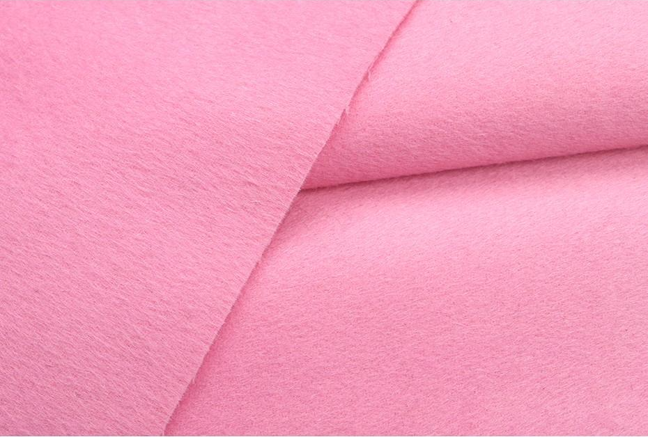 纯羊毛棱镜粉双面顺毛呢布料 秋冬女装面料新品厂家供应呢绒面料