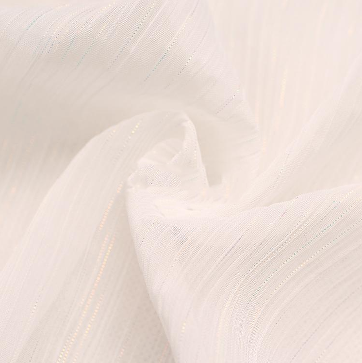现货金银丝雪纺面料 金银线连衣裙子衬衫上衣汉服沙滩裙布料