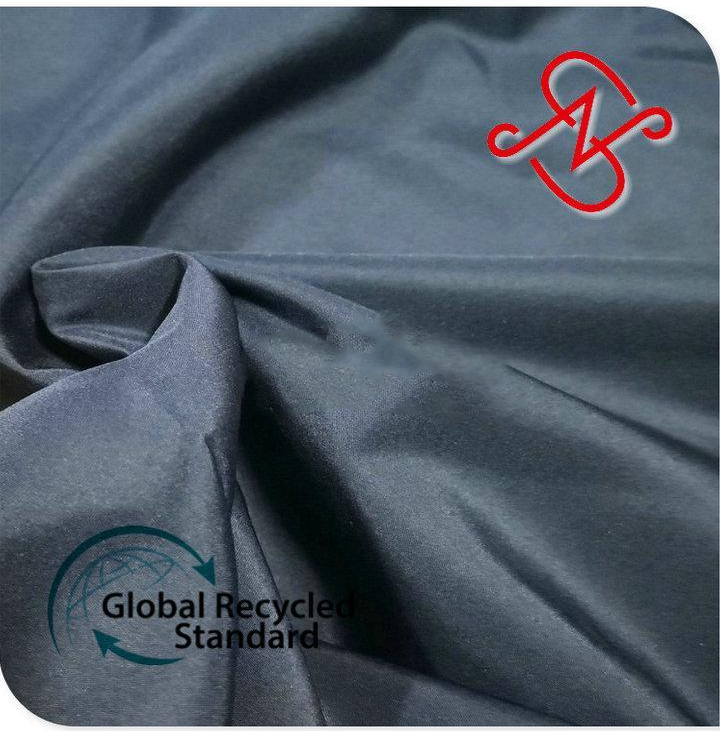 RPET消光春亚纺服装里料 再生环保羽绒服面料 GRS认证