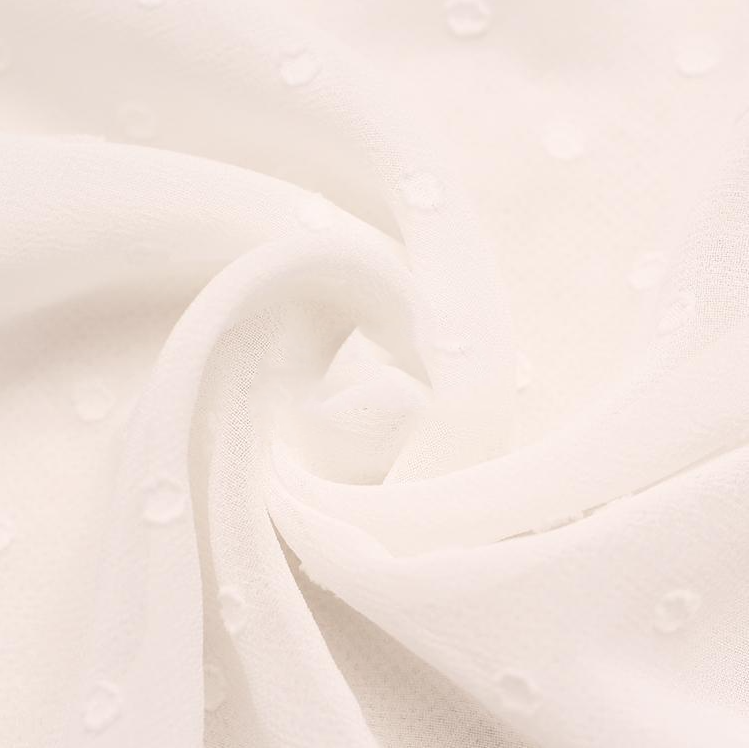 2019春夏新款雪纺时装面料 立体剪花雪纺布 雪纺衫裙子鞋材布料