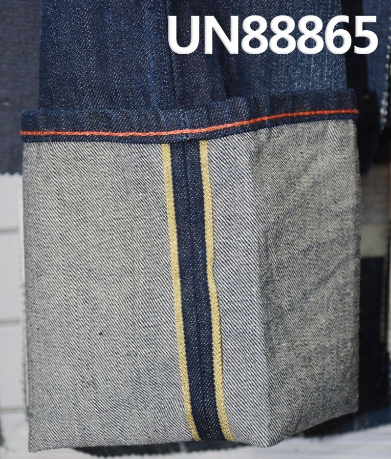 100%棉竹节右斜红边牛仔布 13.5oz 32-33" UN88865