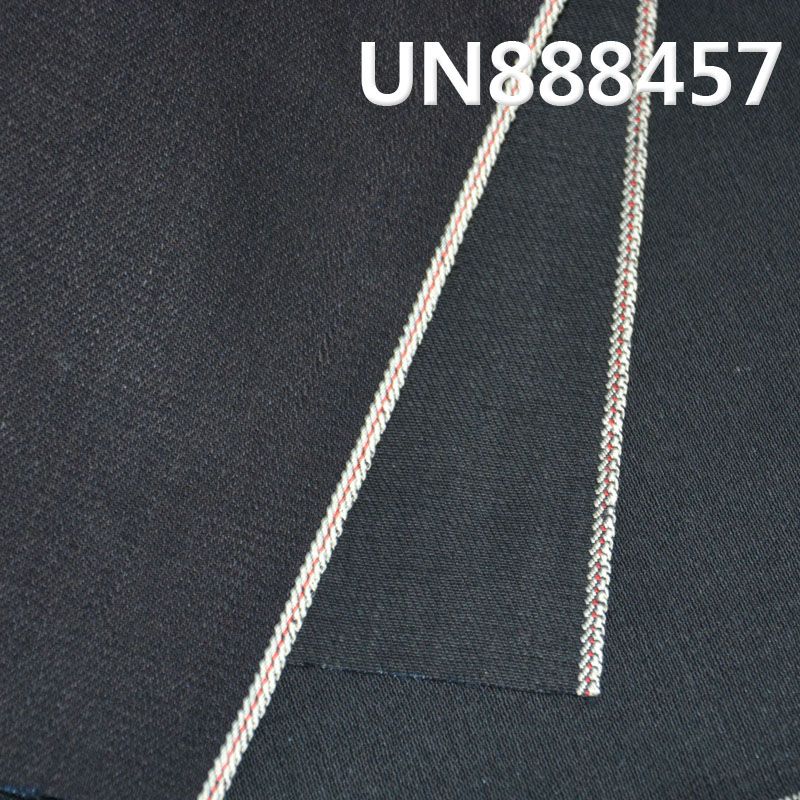 全棉竹節右斜色織紅邊牛仔布 12.9oz 31/32" UN888457