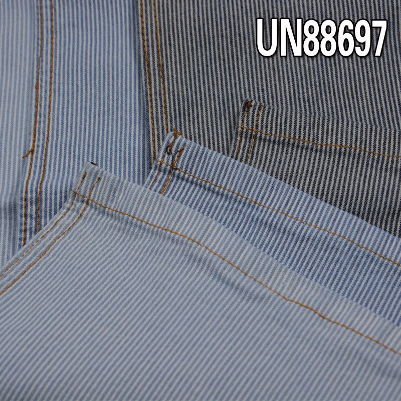 棉弹兰白条牛仔布 10OZ 54/56"  UN88697