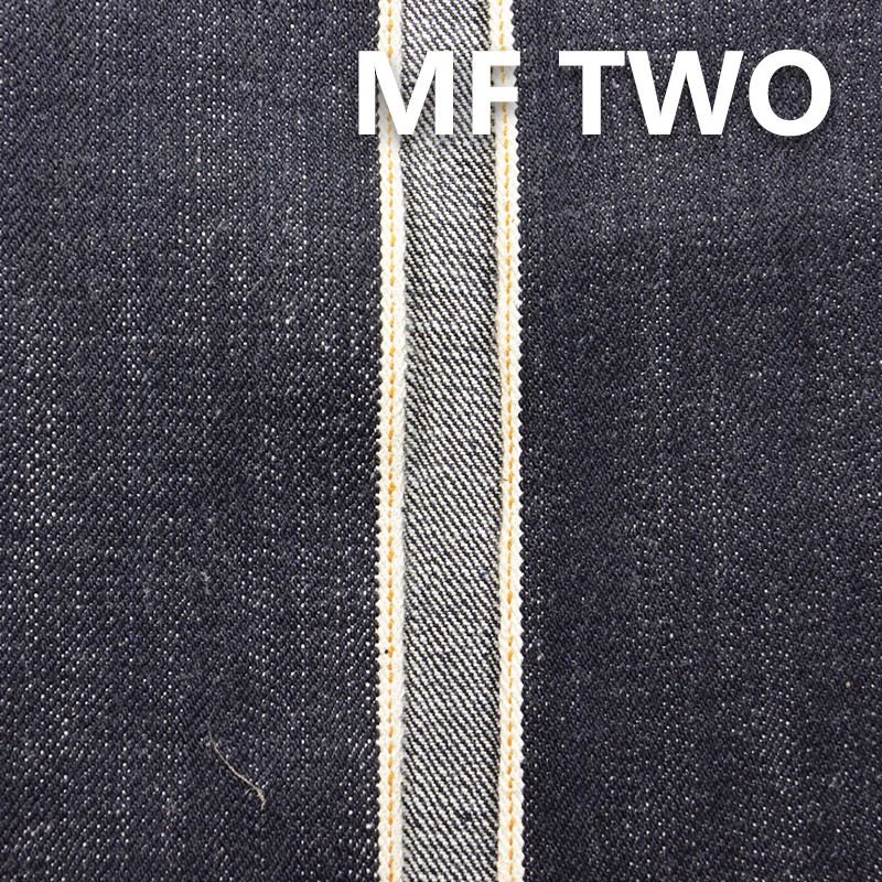 100%棉竹节养牛右斜色边牛仔布 15.4oz 33/34" MF TWO