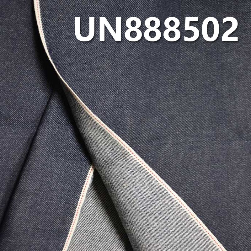 棉弹力右斜牛仔 11.5oz 31/32" 98.4%棉1.6%弹力右斜红边牛仔布 UN888502