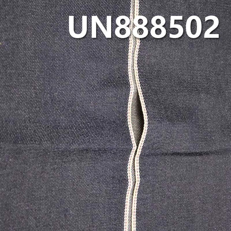 棉弹力右斜牛仔 11.5oz 31/32" 98.4%棉1.6%弹力右斜红边牛仔布 UN888502