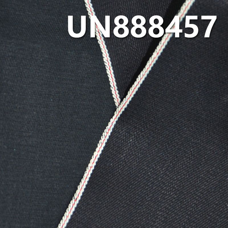 全棉竹节右斜色织红边牛仔布 12.9oz 31/32" UN888457