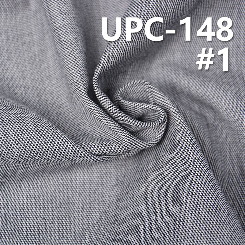 棉弹黑白双面斜纹色织布 234g/m2 52/54" UPC-148
