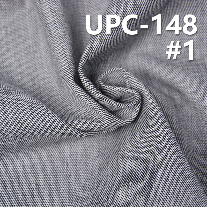 棉彈黑白双面斜紋色織布 234g/m2 52/54" UPC-148