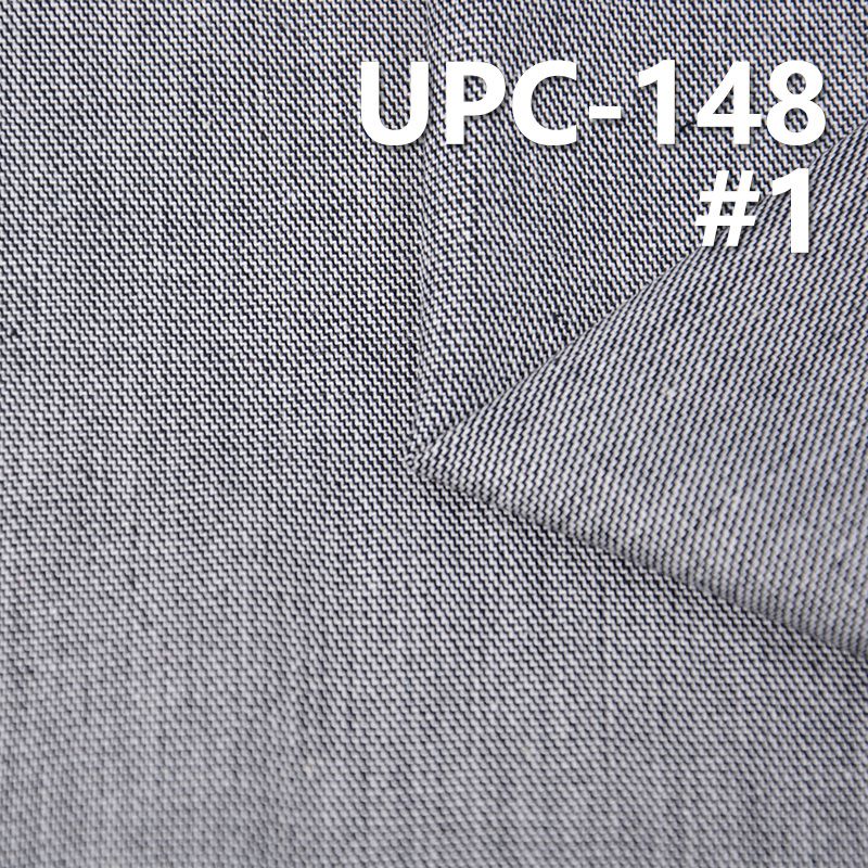 棉弹黑白双面斜纹色织布 234g/m2 52/54" UPC-148