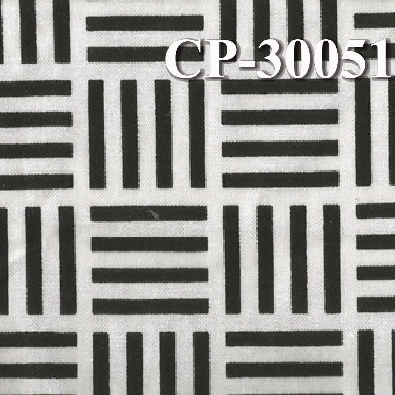 全棉60x60印方条布 155g/m2 41/43" CP-30051