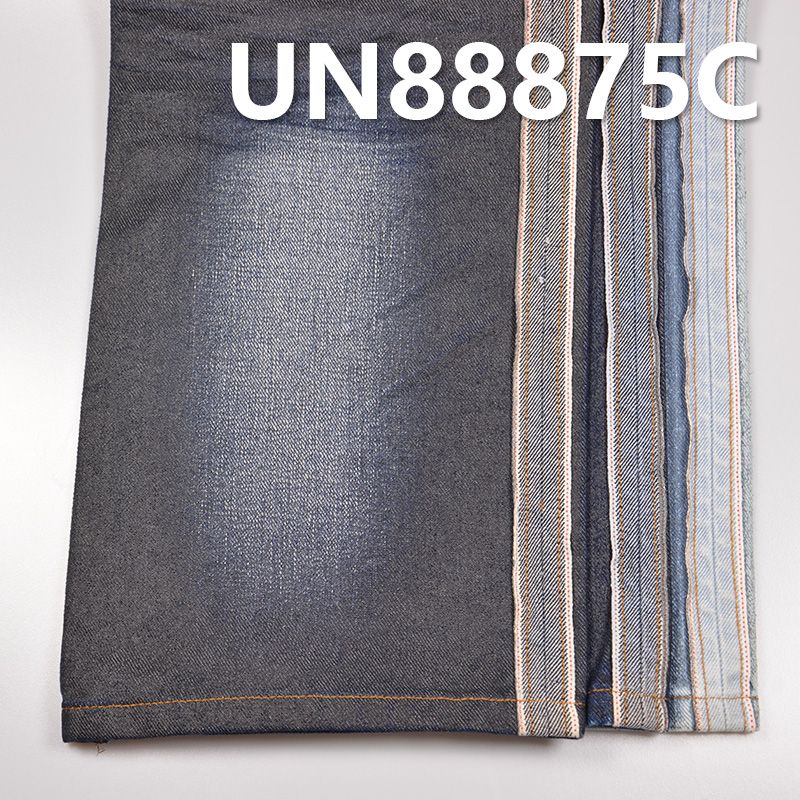 全棉色邊牛仔布印铁牛色胶 12oz 32" UN88875C