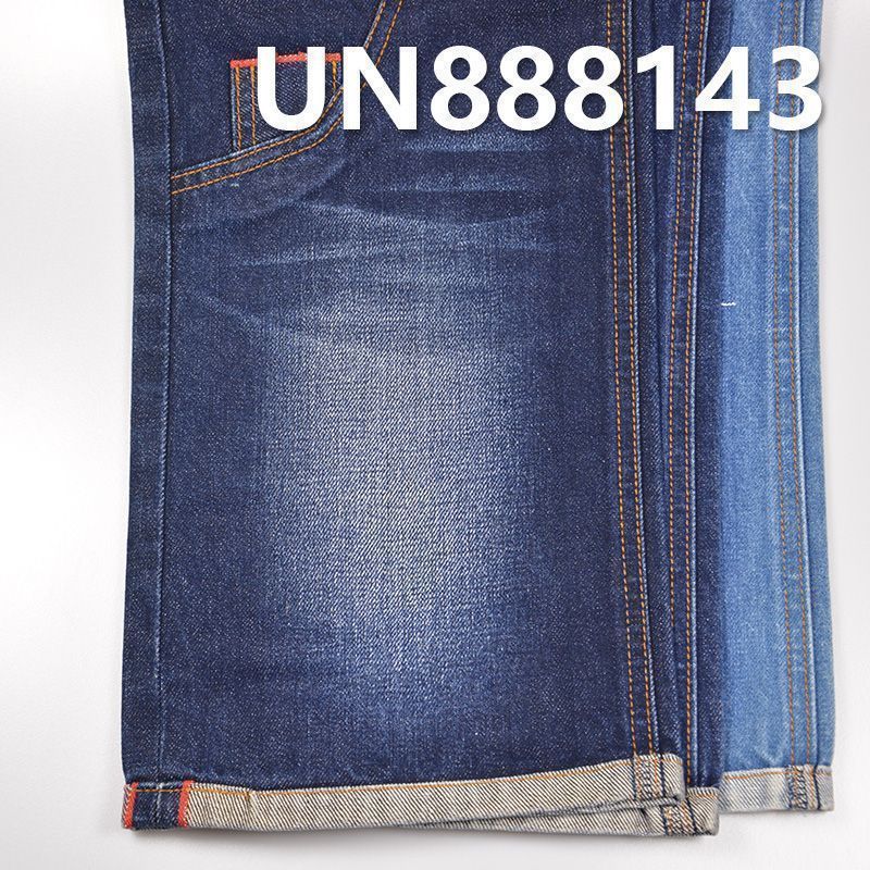 全棉红边牛仔布|12.4安士(oz)四片右斜色边牛仔|赤耳丹宁布|牛仔裤 牛仔夹克外套面料