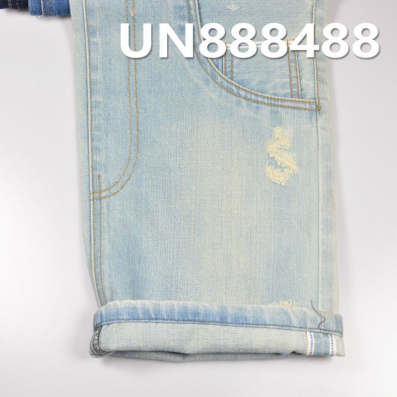 全棉竹節右斜色邊牛仔布 12.5oz 32/33" UN888488