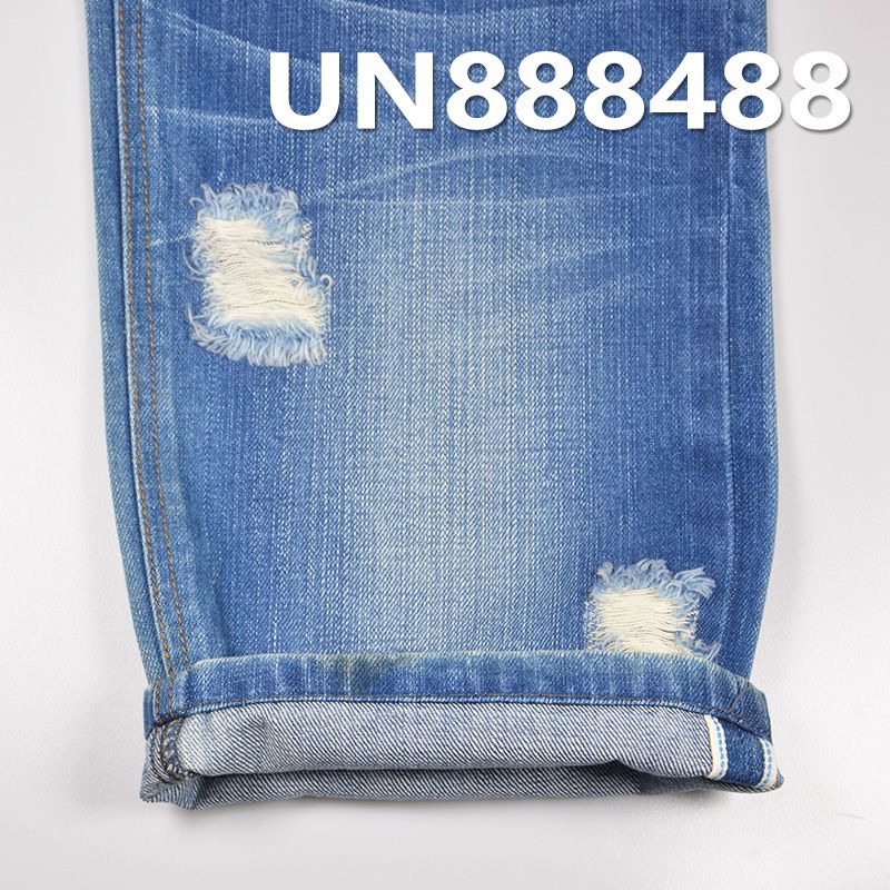 全棉竹節右斜色邊牛仔布 12.5oz 32/33" UN888488