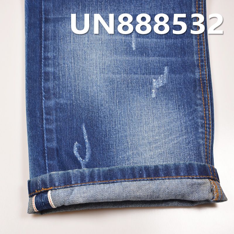 全棉竹节右斜牛仔 12oz 31/32" 全棉竹节右斜红边牛仔布 UN888532