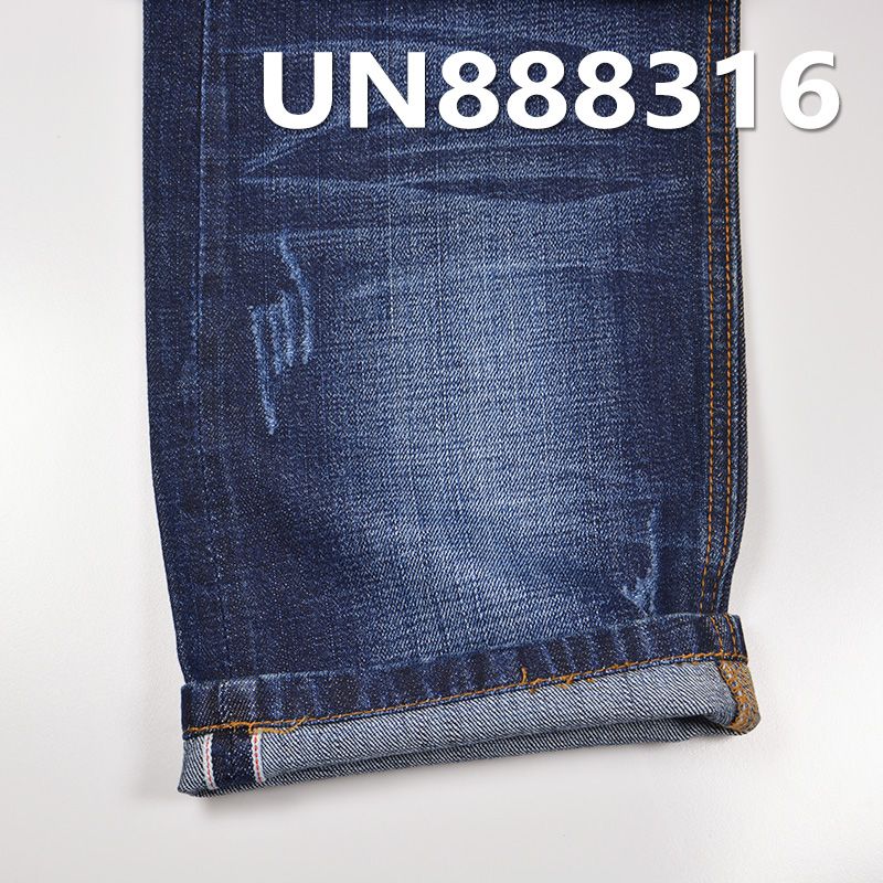 100%棉竹節右斜色邊牛仔布 11oz 30/31" UN888316