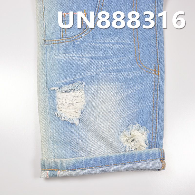 100%棉竹节右斜色边牛仔布 11oz 30/31" UN888316