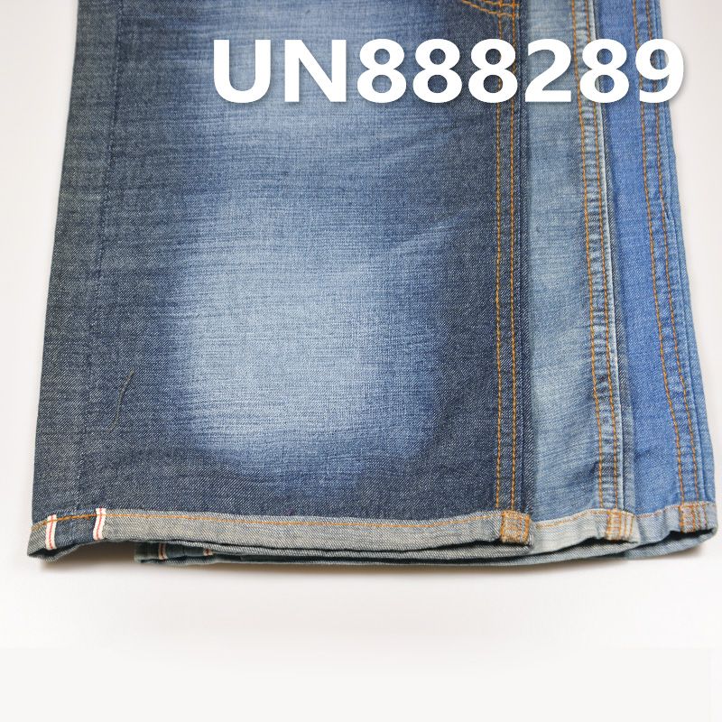 100%棉竹節右斜色邊牛仔布 6oz 34/35" UN888289