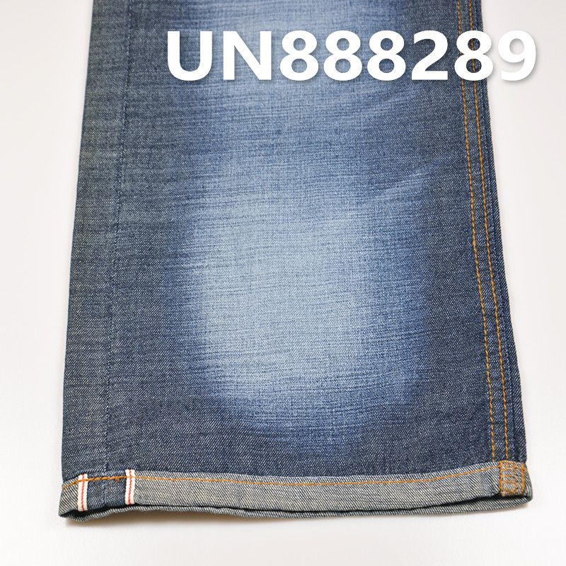 100%棉竹節右斜色邊牛仔布 6oz 34/35" UN888289