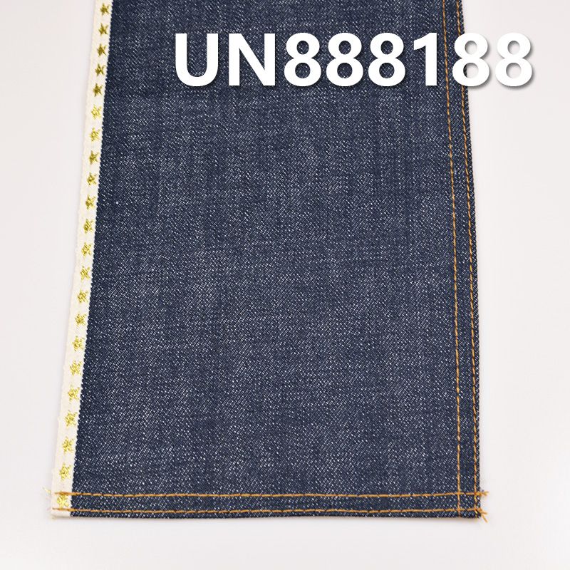 全棉竹节右斜提花红邊牛仔 13oz 32" UN888188