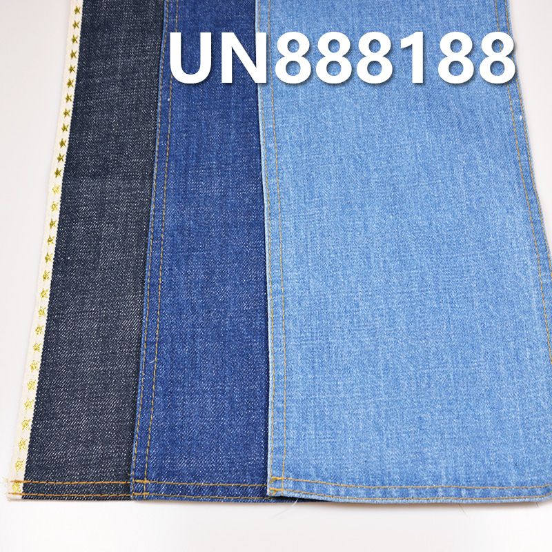 全棉竹節右斜提花紅邊牛仔 13oz 32" UN888188