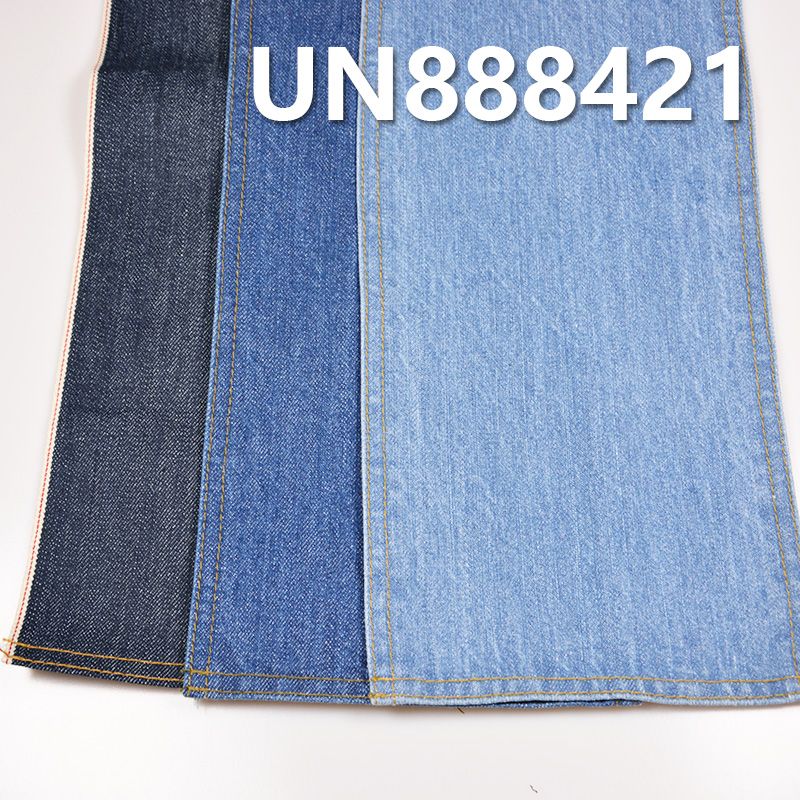 100%棉竹節右斜紅邊牛仔布 11.7oz 31/32" UN888421