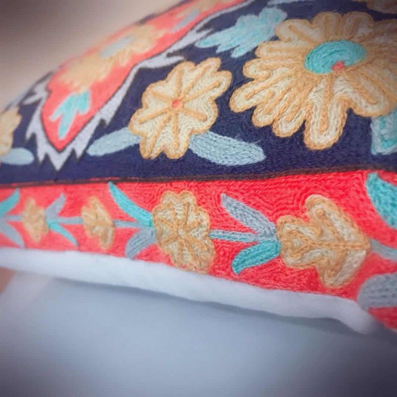 小黄花 几何时尚抱枕套 单面刺绣摩洛哥风格抱枕套（不含芯）45*45   Q005