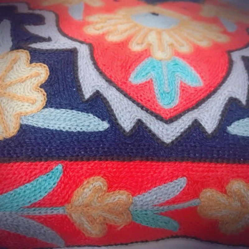 小黄花 几何时尚抱枕套 单面刺绣摩洛哥风格抱枕套（不含芯）45*45   Q005