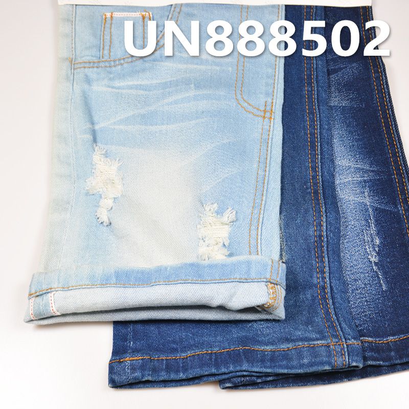 棉弹力右斜牛仔 11.5oz 31/32" 98.4%棉1.6%弹力右斜红边牛仔布 UN888502