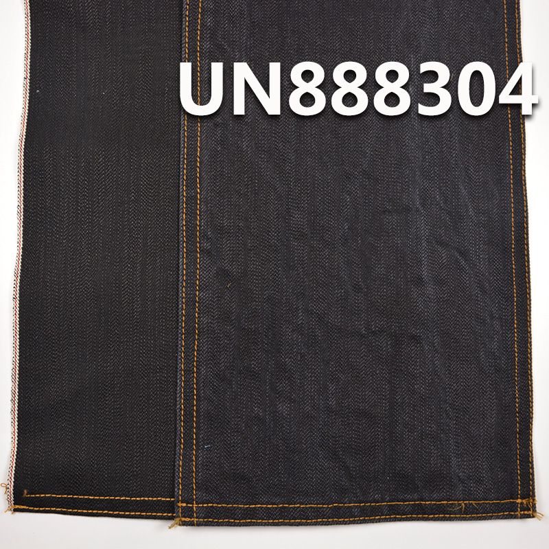 100%棉竹节克經克纬色织右斜红边牛仔 16oz 32/33" UN888304