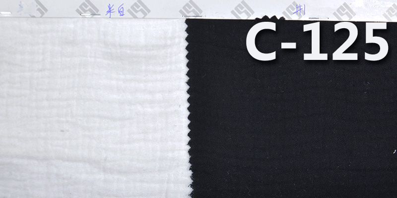 全棉双层绉布120g/m2 52/53" 全棉绉布砂洗双层绉布 C-125