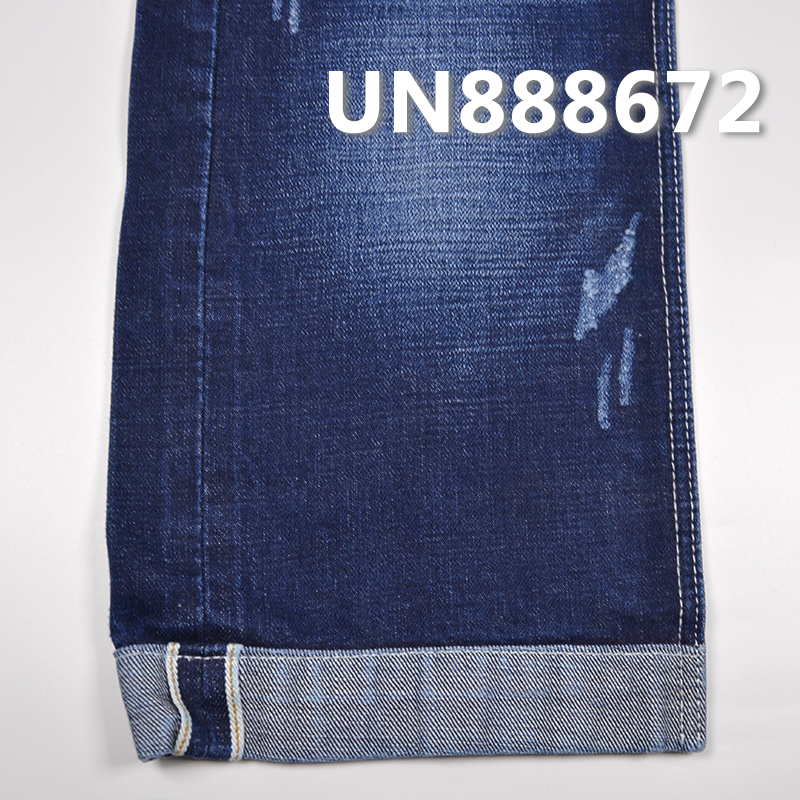 100%棉竹节右斜红边牛仔布 13oz 32/33" UN888672