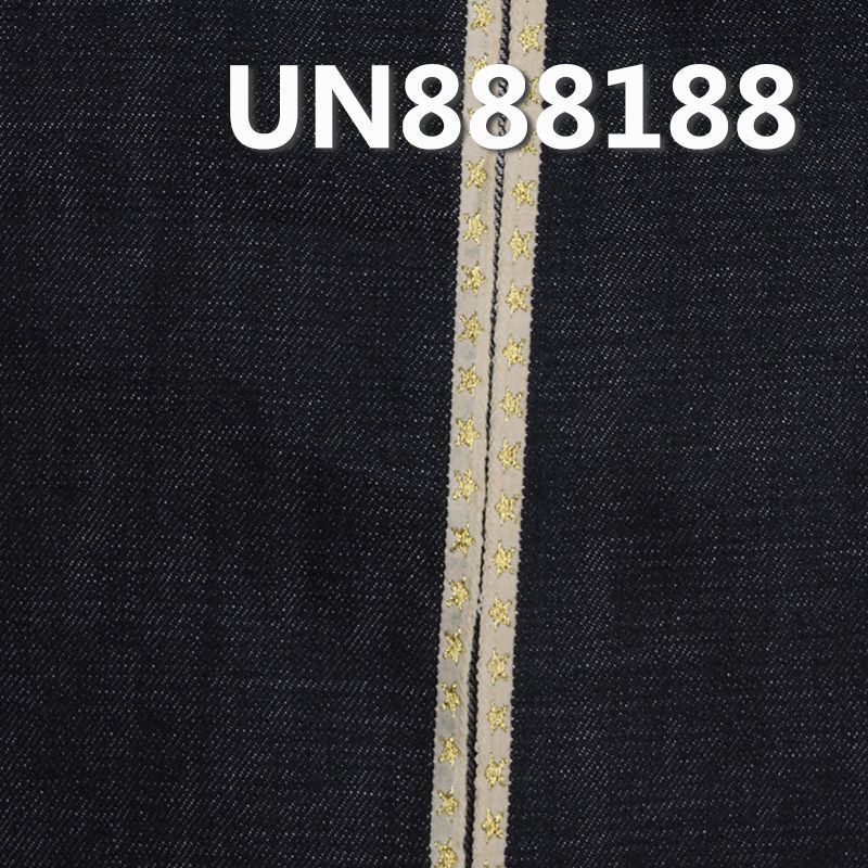 全棉竹节右斜提花红邊牛仔 13oz 32" UN888188