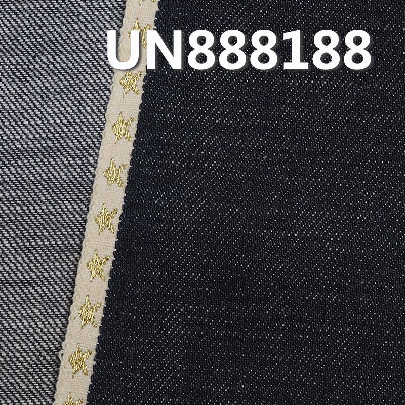 全棉竹节右斜提花红邊牛仔 13oz 32" UN888188