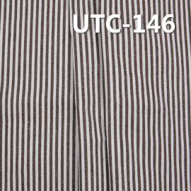 滌棉色織條子布 310g/m2 58/59" 65%棉35%滌三片斜色織條子布 UTC-146