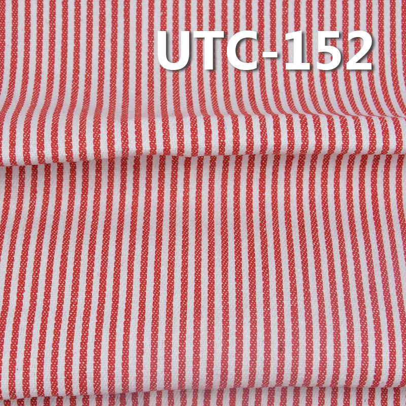 棉滌色織條子布 240g/m2 58/59" 65%棉35%滌三片斜色織條子布 UTC-152