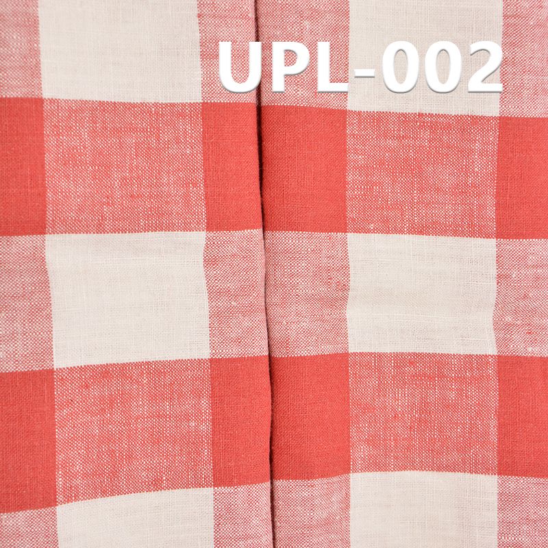 全亞麻色織格仔布260g/m2 56/57" UPL-002