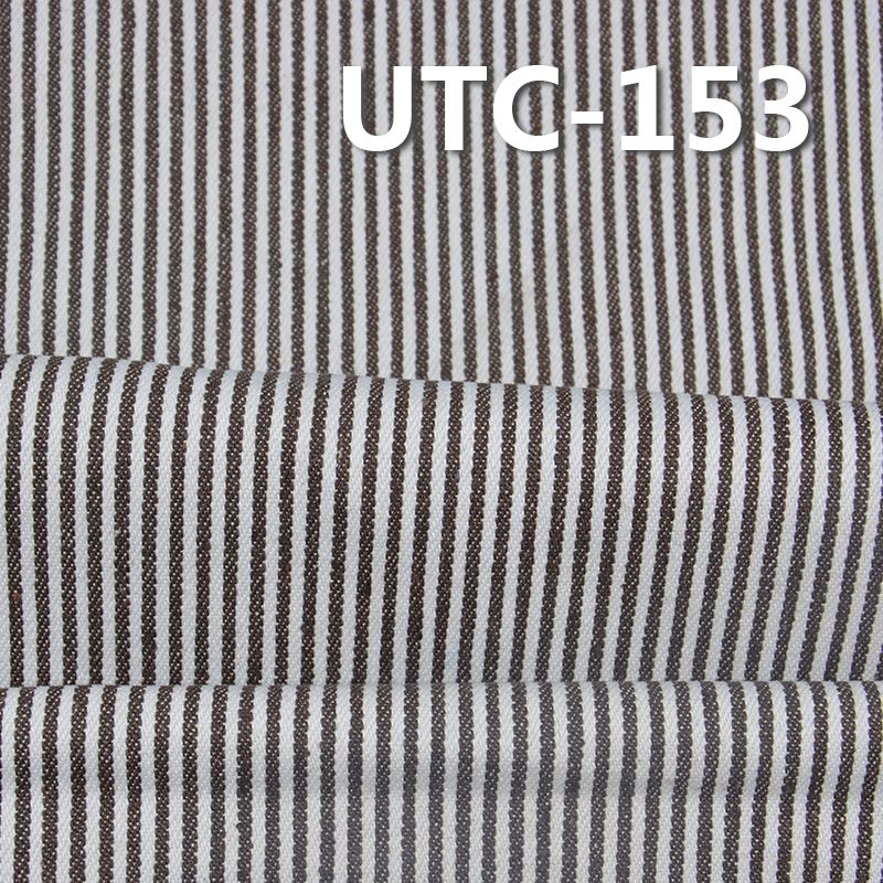 棉滌色織條子布 290g/m2 58/59" 65%棉35%滌三片斜色織條子布 UTC-153