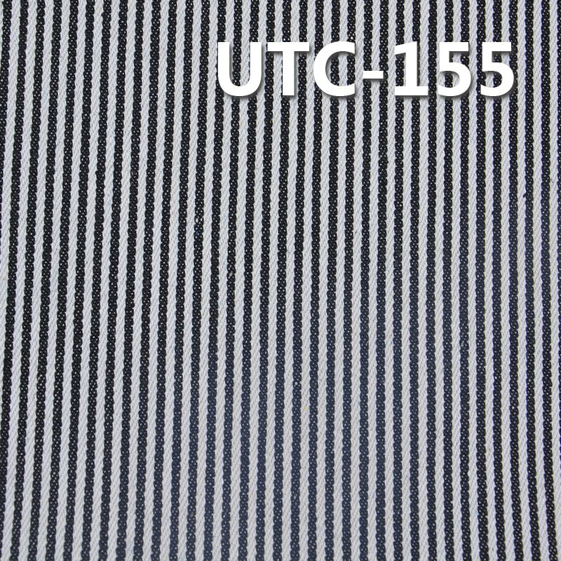 棉滌色織條子布 310g/m2 58/59" 65%棉35%滌三片斜色織條子布 UTC-155