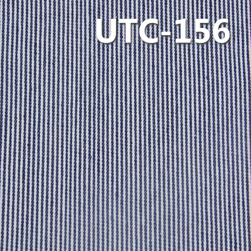棉滌色織條子布 295g/m2 58/59" 65%棉35%滌三片斜色織條子布 UTC-156