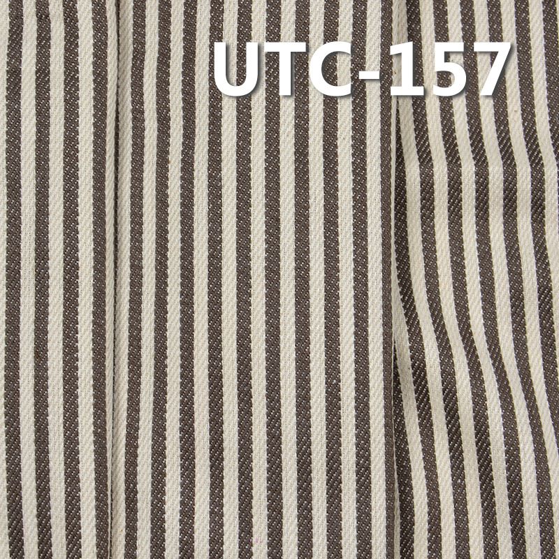 棉滌色織條子布 210g/m2 58/59" 80%棉20%滌四片斜色織條子布 UTC-157