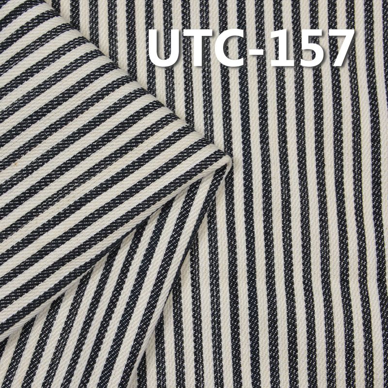 棉滌色織條子布 210g/m2 58/59" 80%棉20%滌四片斜色織條子布 UTC-157