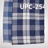 全棉色织格子布 136g/m2 57/58" 100%棉学院风靛蓝色织格仔布 UPC-254